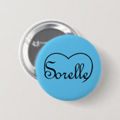 Sorelle Italian Sisters heart Button (Vorne & Hinten)