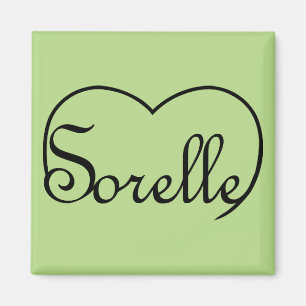 Sorelle Italian Sisters heart Magnet