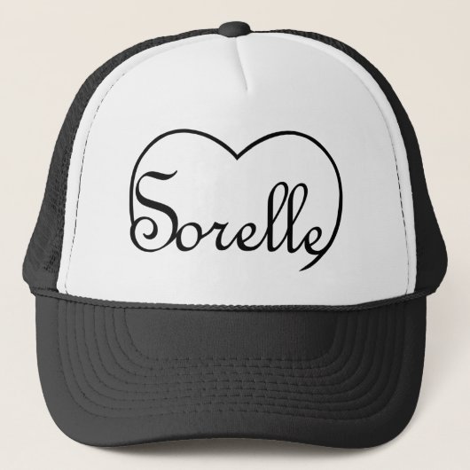 Sorelle Italian Sisters heart Truckerkappe (Vorderseite)