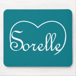Sorelle Italian Sisters heart white Mousepad