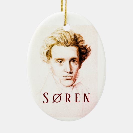 Søren Kierkegaard Keramik Ornament (Hinten)