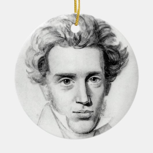 "SOREN KIERKEGAARD " KERAMIKORNAMENT (Vorne)