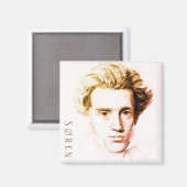 Søren Kierkegaard Magnet (Vorderseite/Rückseite)