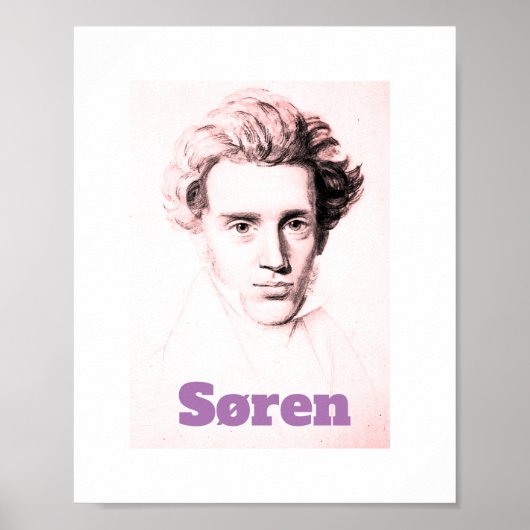 Søren Kierkegaard Poster (Vorne)