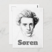 Søren Kierkegaard Postkarte (Vorne/Hinten)