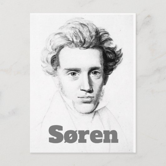 Søren Kierkegaard Postkarte (Vorderseite)
