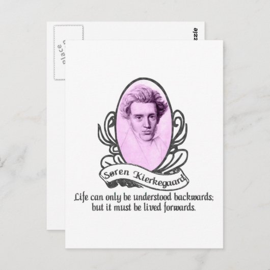 Søren Kierkegaard Postkarte (Vorne/Hinten)