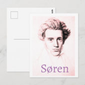 Søren Kierkegaard Postkarte (Vorne/Hinten)