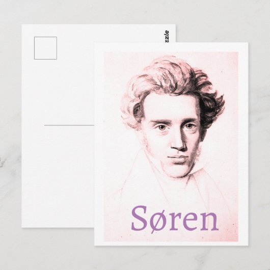 Søren Kierkegaard Postkarte (Vorne/Hinten)