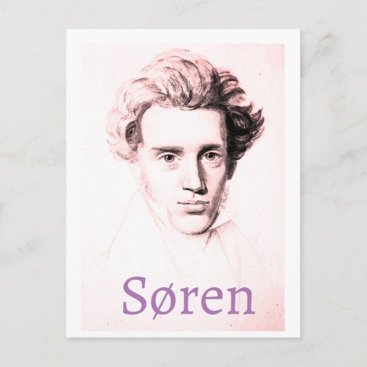 Søren Kierkegaard Postkarte (Vorderseite)