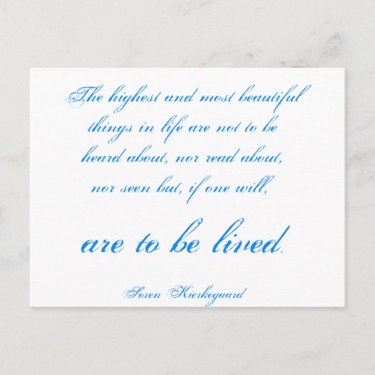 Soren Kierkegaard Postkarte (Vorderseite)
