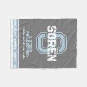 Soren Name bedeutet Sport monogramm schwarz blau Fleecedecke (Vorderseite (Horizontal))