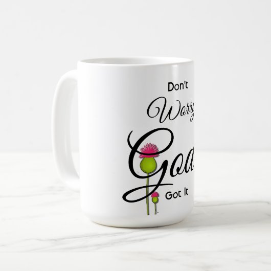 Sorge dich nicht um die Got Tasse Gottes (Vorderseite Links)