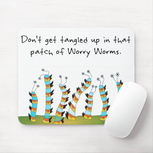 Sorge-Wurm-Mausunterlage Mousepad (Mit Mouse)