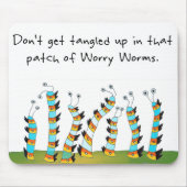 Sorge-Wurm-Mausunterlage Mousepad (Vorne)