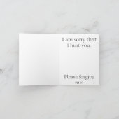 SORGEN SIE, DASS ICH DIR VERLETZE. KARTE (Innenseite)