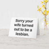 SORGEN SIE SICH, DASS IHRE EHEFRAU ZU EINEM LESBIS KARTE (Gelbe Blume)