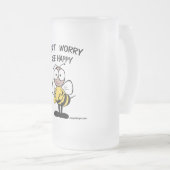 Sorgen Sie sich nicht die glückliche Biene Mattglas Bierglas (VorderseiteRechts)