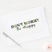 SORGEN SIE SICH NICHT, GLÜCKLICH ZU SEIN RECHTECKIGER AUFKLEBER (Umschlag)