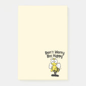 Sorgen Sie sich nicht ist glückliches Post-it Klebezettel (Vorderseite)