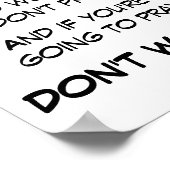 SORGEN SIE SICH NICHT POSTER (Ecke)