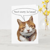 Sorgen Sie sich nicht, seien Sie glücklich! Karte (Gelbe Blume)