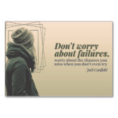 Sorgen Sie sich nicht um Versagen Tischnummer (Vorderseite)