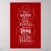 SORGEN Sie sich über nichts - Christliche Kalligra Poster (Vorne)