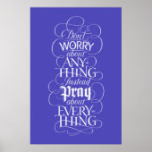 SORGEN Sie sich über nichts - Elegante Kalligraphi Poster (Vorne)