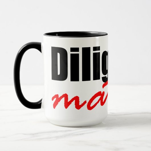 Sorgfalt-Angelegenheiten Tasse (Links)