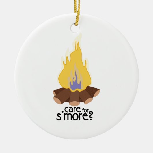 Sorgfalt für Smore Keramik Ornament (Vorne)