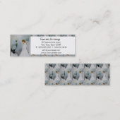 Sorgfalt-Schutzengel und weiße Eule Mini Visitenkarte (Vorne/Hinten)