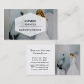 Sorgfalt-Schutzengel und weiße Eule Visitenkarte (Vorne/Hinten)