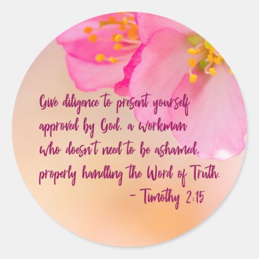 Sorgfalt walten lassen, um sich Christlich vorzust Runder Aufkleber (Vorderseite)