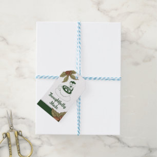 Sorgfältig gemachte Kaffee-Latte-Art-Geschenkkarte Geschenkanhänger