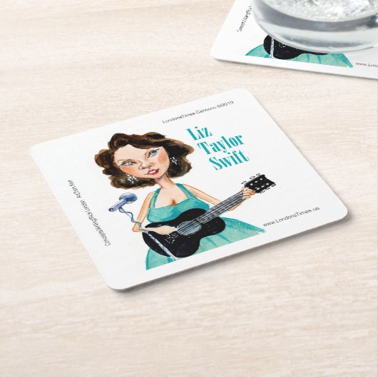 Sorgfältig gemischt Celebrity Swift Move Rechteckiger Pappuntersetzer (angewinkelt)