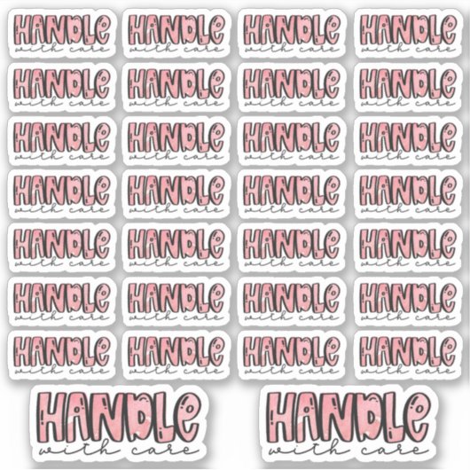 Sorgfältig handhaben - Aquarellfarben-Aufkleber Aufkleber (Vorderseite)