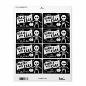 Sorgfältig handhaben, Skelettversandetikett (Vorne)