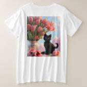 sorgfältig organisierte Tulpen Große Größe T-Shirt (Design Rückseite)