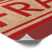 Sorgfältige Handhabung, zerbrechliches Zeichen Poster (Ecke)