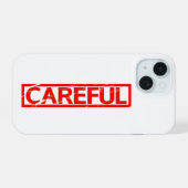 Sorgfältiger Stempel iPhone 15 Hülle (Rückseite (Horizontal))