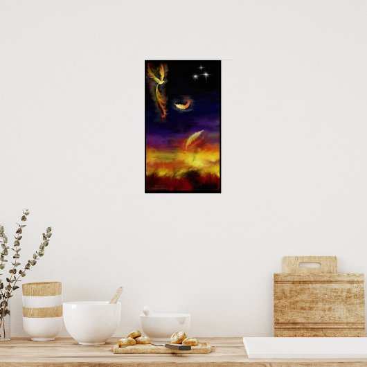sorglos Phoenix Poster (Küche)