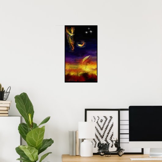 sorglos Phoenix Poster (Heimbüro)