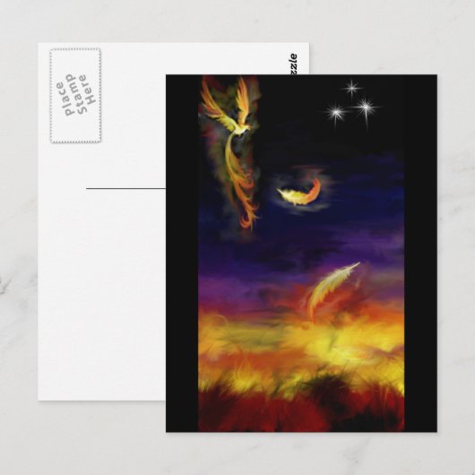 sorglos Phoenix Postkarte (Vorne/Hinten)