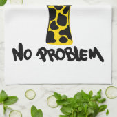 Sorglose Giraffe: Kein PROBLEM Haltung Geschirrtuch (Gefaltet)