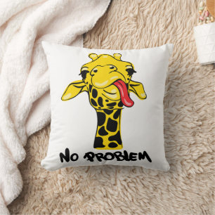 Sorglose Giraffe: Kein PROBLEM Haltung Kissen