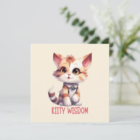 Sorglose Katze Attitude - Spielerisches Felsdesign (Stehend Vorderseite)