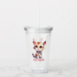 Sorglose Katze Attitude - Spielerisches Felsdesign Acryltrinkbecher