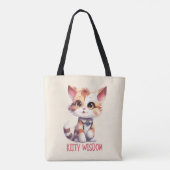 Sorglose Katze Attitude - Spielerisches Felsdesign Tasche (Rückseite)