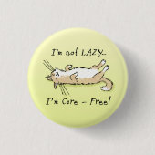 Sorglose Katze Button (Vorderseite)